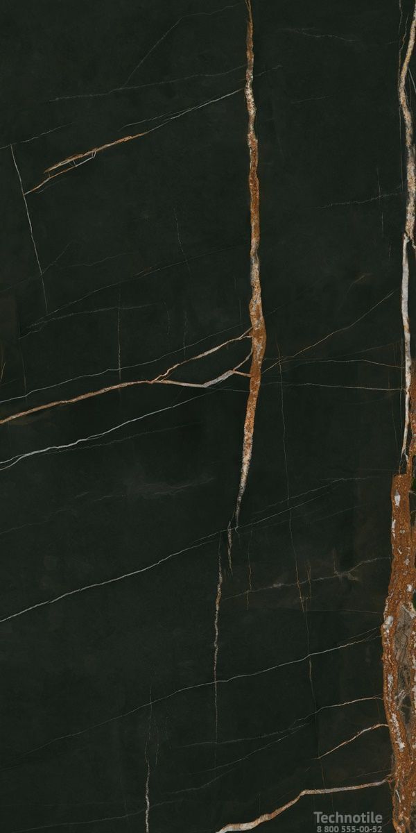 Плитка керамогранит Граните Люссо Неро легкое лаппатирование