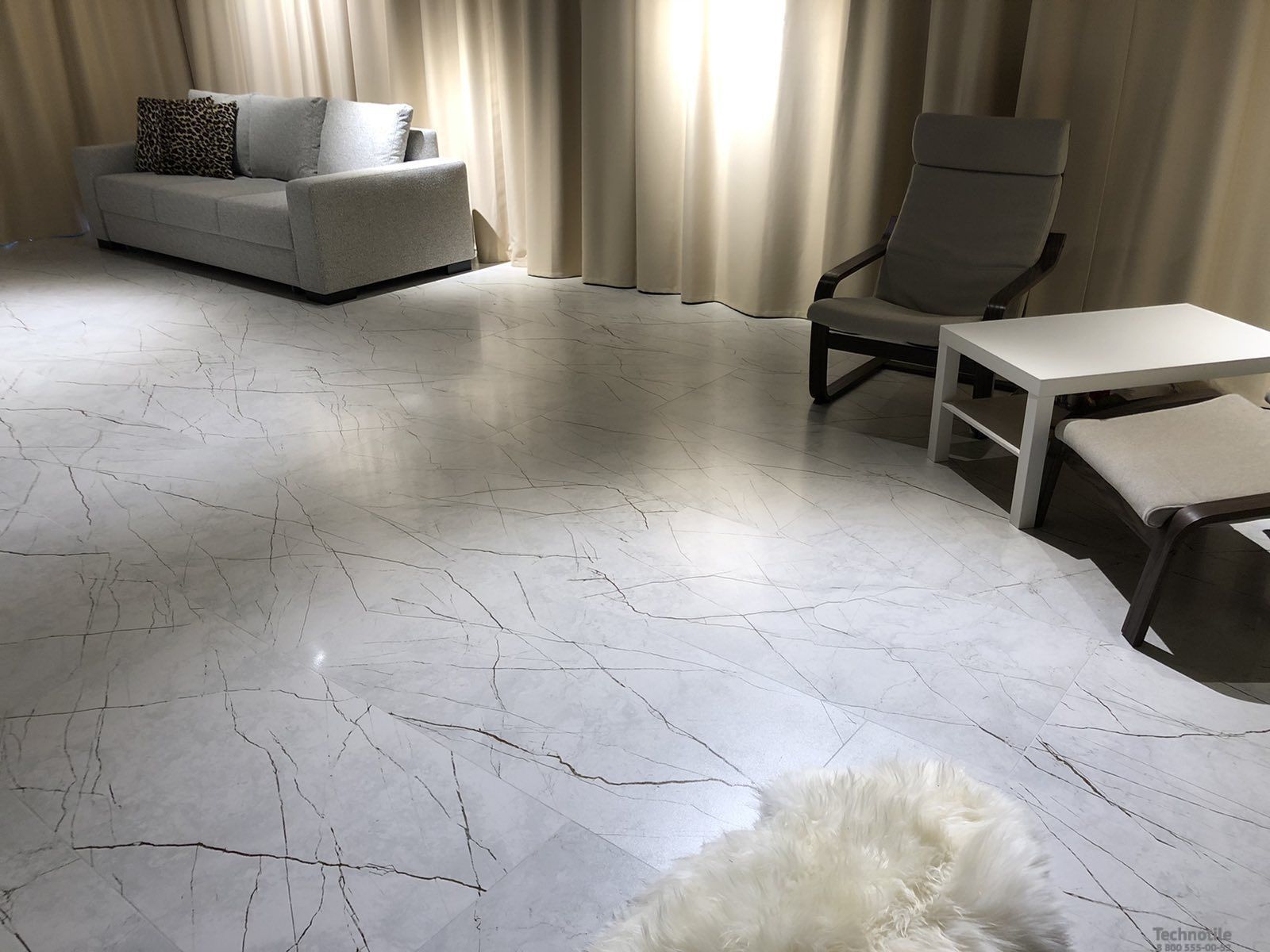 Плитка керамогранит Граните Сандра Белый легкое лаппатирование