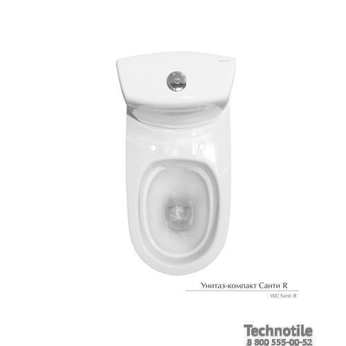 Унитаз-компакт Санти сиденье жесткое однорежимная арматура со стоп функцией