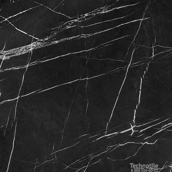 Плитка керамогранит Нейва ГР395 Черный полированный