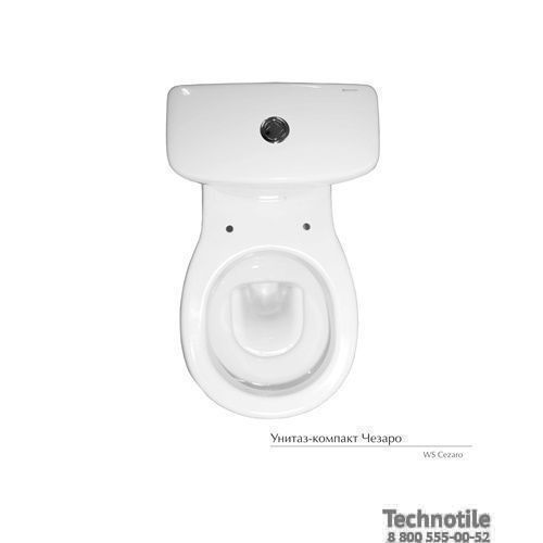 Унитаз-компакт Чезаро сиденье жесткое с микролифтом двухрежимная арматура