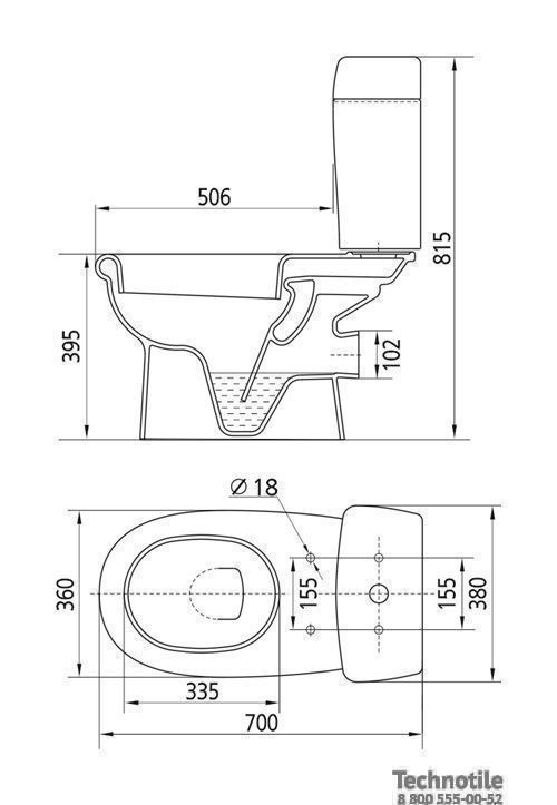 Унитаз-компакт Верона сиденье жесткое однорежимная арматура со стоп функцией