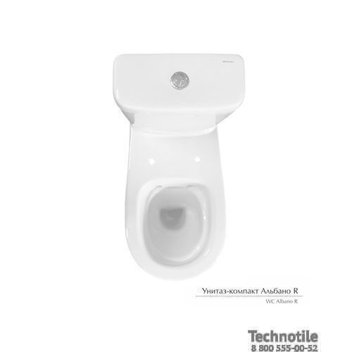 Унитаз-компакт Альбано R сиденье жесткое двухрежимная арматура