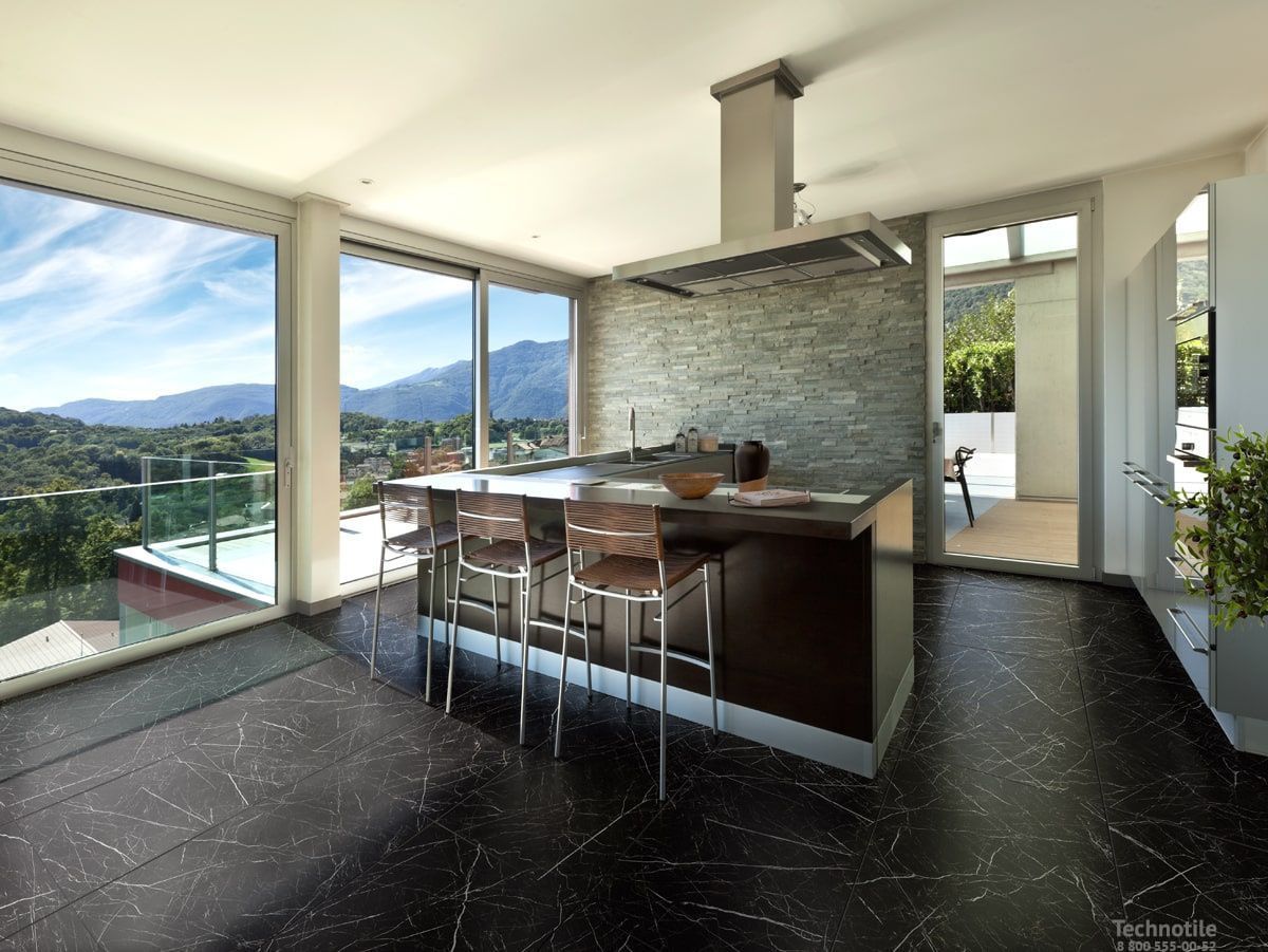 Плитка керамогранит Граните Пьетра Черный матовый