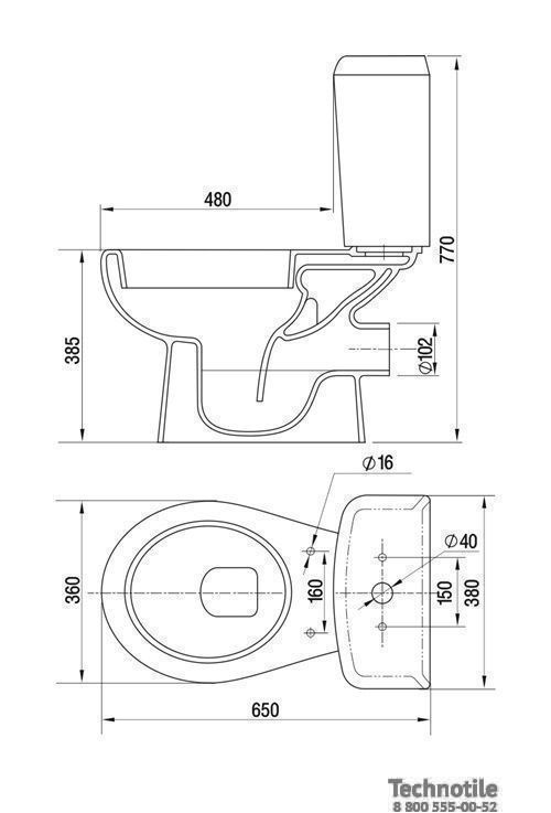 Унитаз-компакт Гранд сиденье мягкое однорежимная арматура со стоп функцией