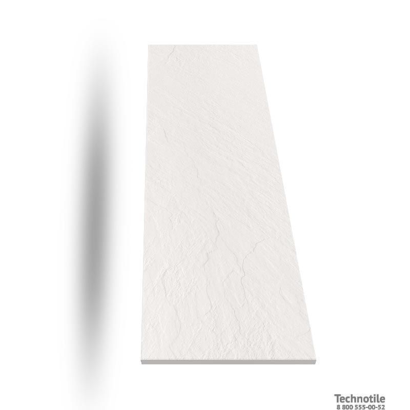 Плитка керамогранит Моноколор УФ001 Белый рельеф