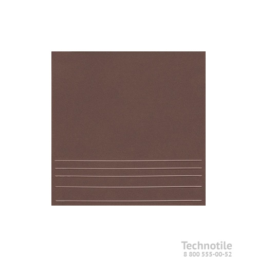 Ступень керамогранит Амстердам 4 Темно-коричневый матовый