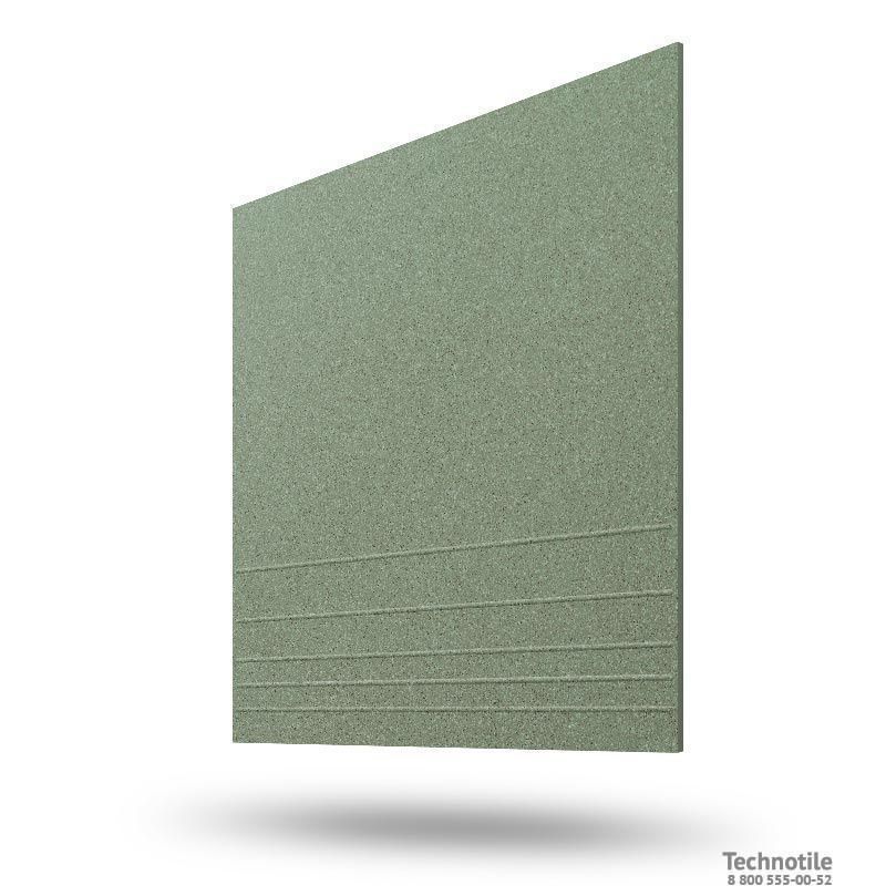 Ступень керамогранит Соль-перец U113 Зеленый матовый