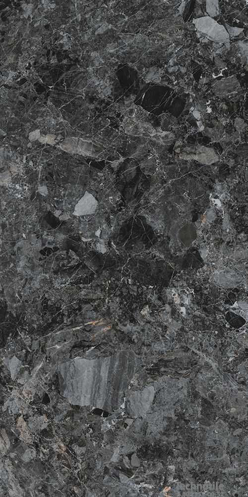 Плитка керамогранит МарблСистем K948087LPR Бреча Черный лаппатированный