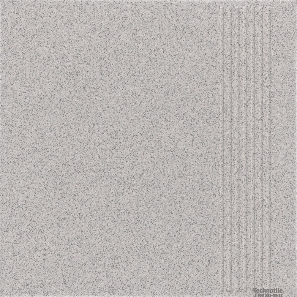 Ступень керамогранит Техногрес Светло-серый матовый