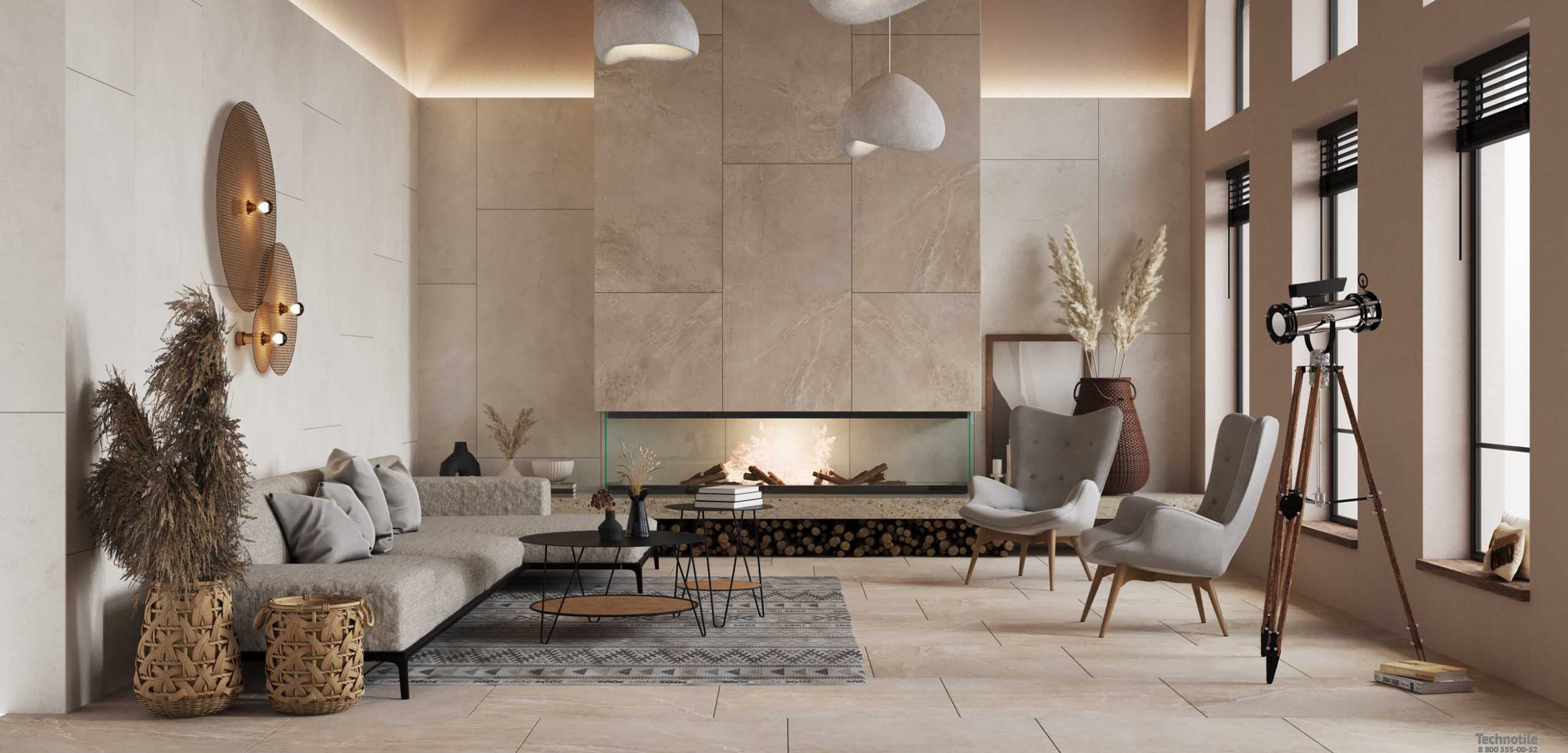 Плитка керамогранит Мармулла MA01 Серый матовый