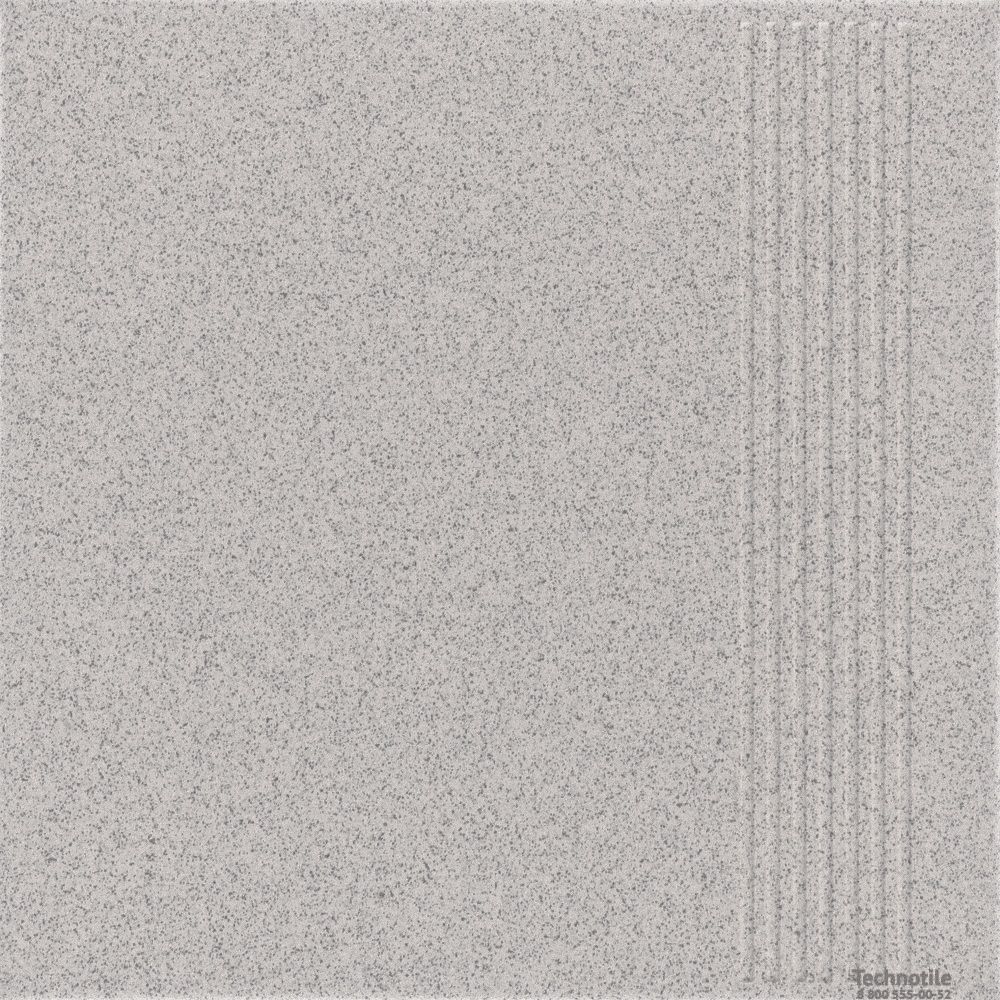 Ступень керамогранит Техногрес Светло-серый матовый