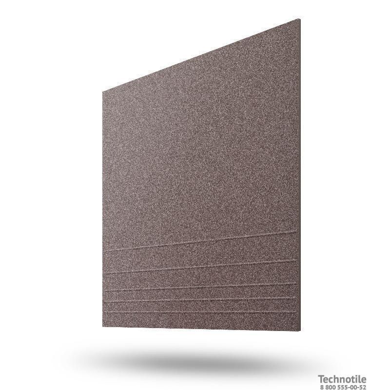 Ступень керамогранит Соль-перец U110 Коричнево-розовый матовый