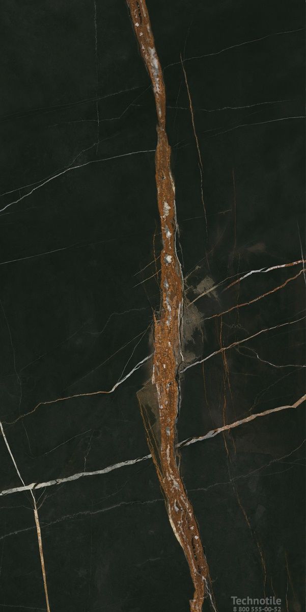 Плитка керамогранит Граните Люссо Неро легкое лаппатирование