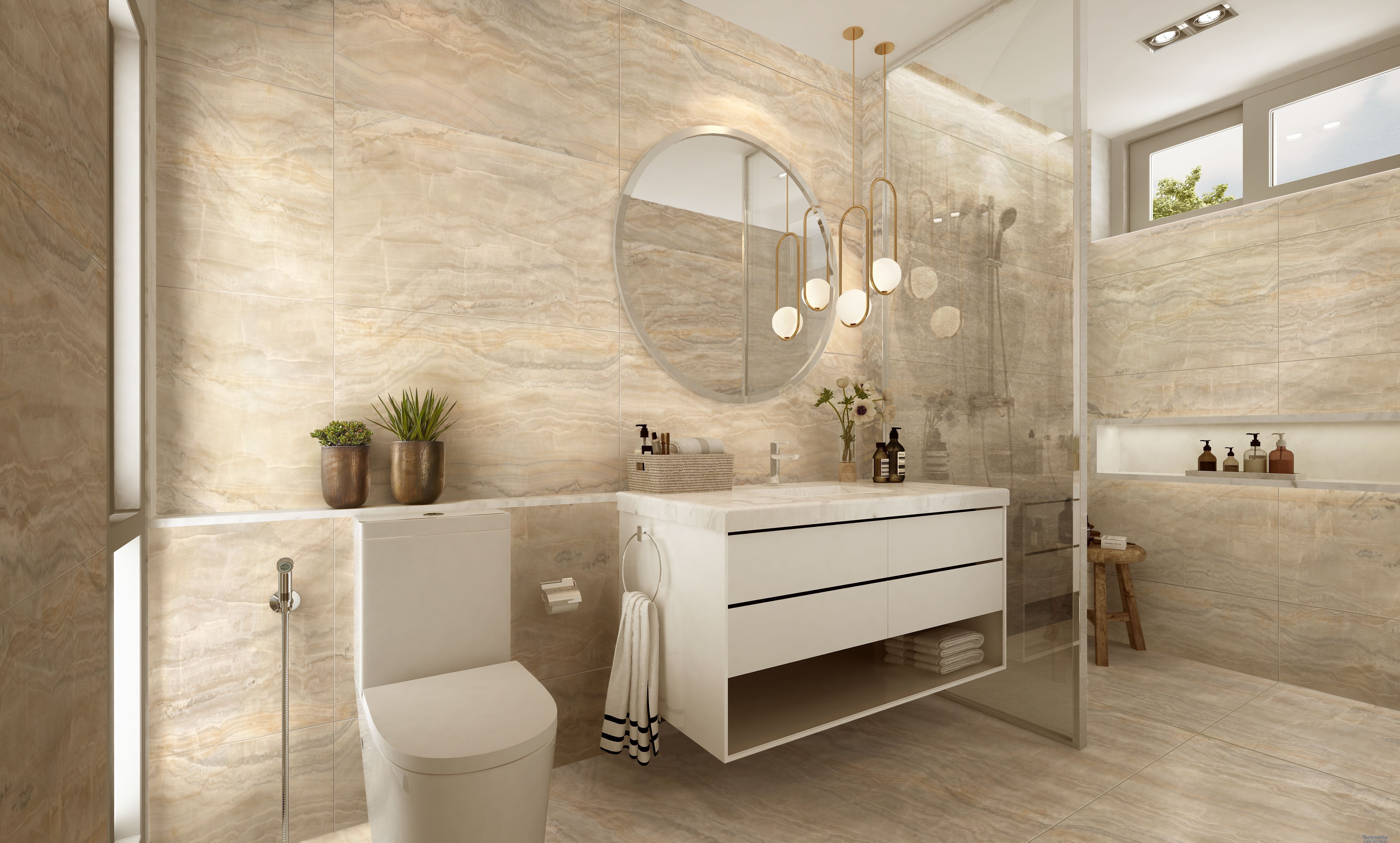 Плитка керамогранит Граните Оникс Перла легкое лаппатирование