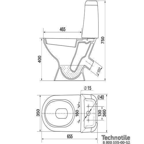 Унитаз-компакт Стиль сиденье мягкое двухрежимная арматура