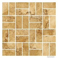 Мозаика m12 керамогранит Shakespeare К-4002 Бежево-коричневый структурный