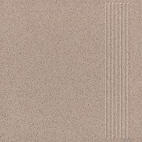 Ступень керамогранит Техногрес Светло-коричневый матовый