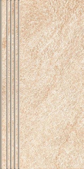 Ступень керамогранит Монтана К-175 Бежевый структурный