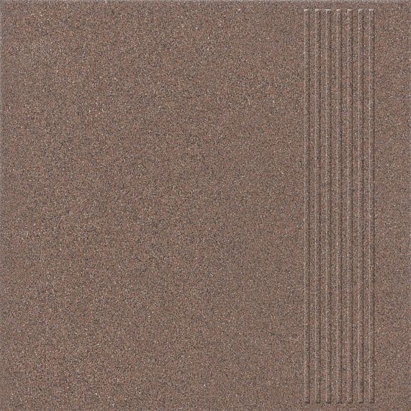 Ступень керамогранит Техногрес Коричневый матовый