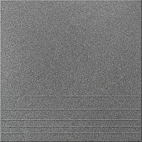 Ступень керамогранит Соль-перец У119 Темно-серый матовый