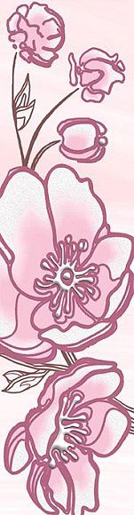 Бордюр керамический B1 Агата Розовый матовый