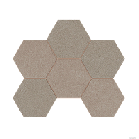 Мозаика Hexagon керамогранит Luna LN01/TE01 Бежевый матовый